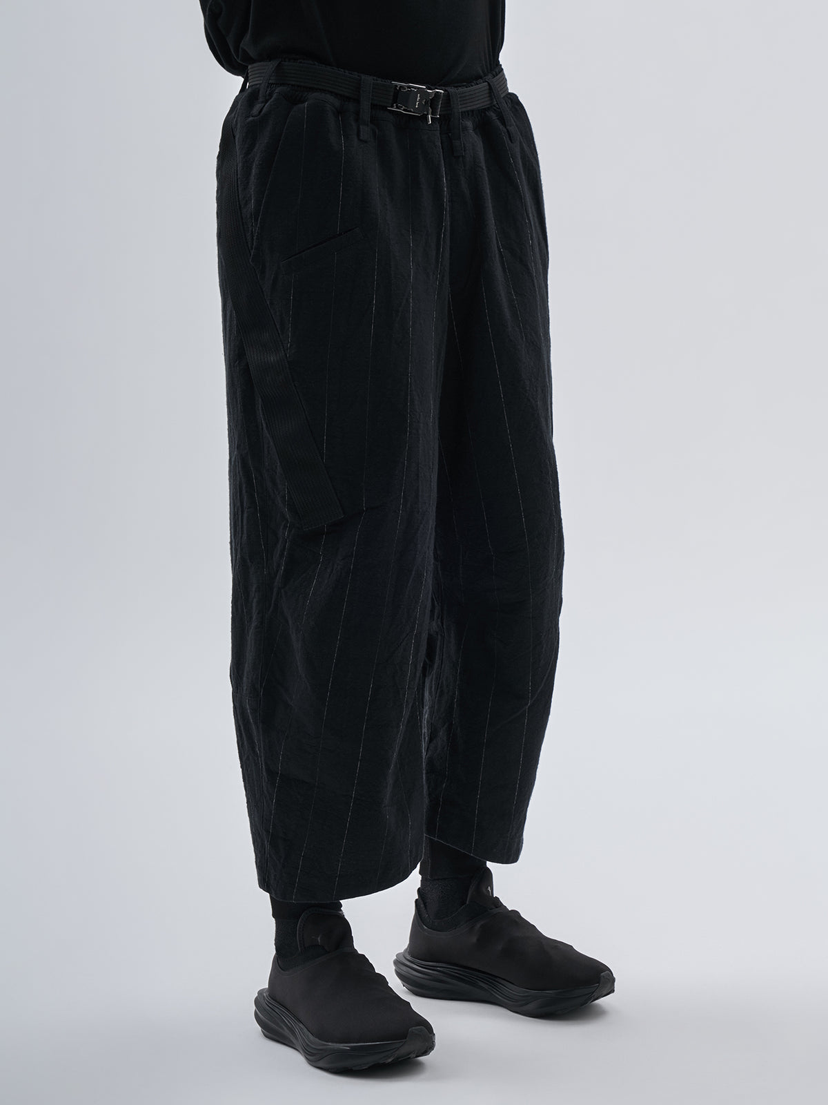 haitz cropped pants chalk stripe nightfall
