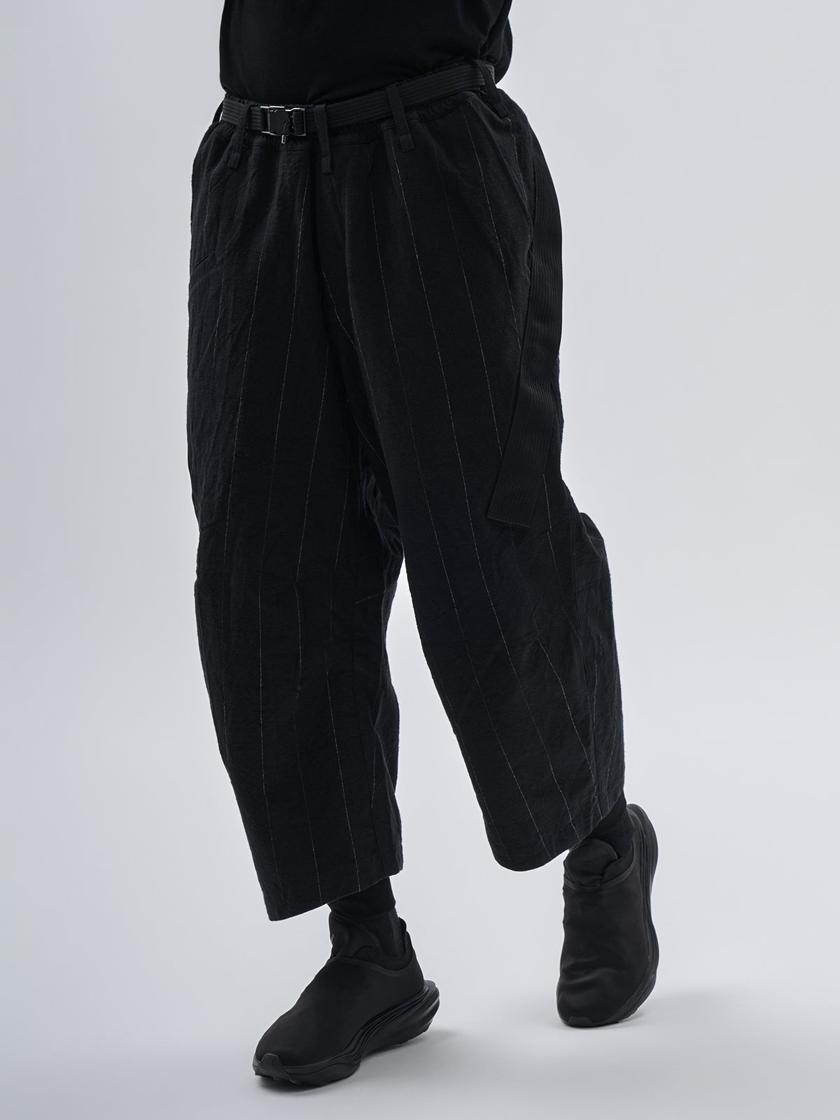 haitz cropped pants chalk stripe nightfall