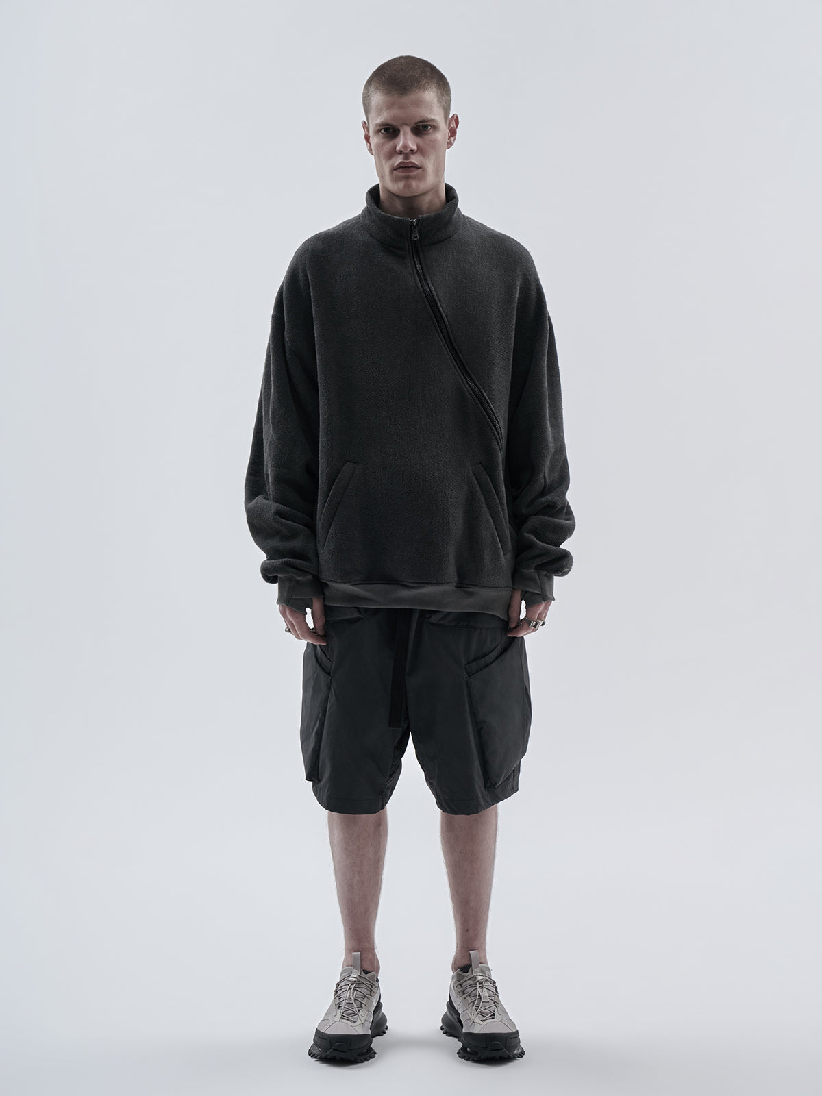 goratz shorts cold dyed grey