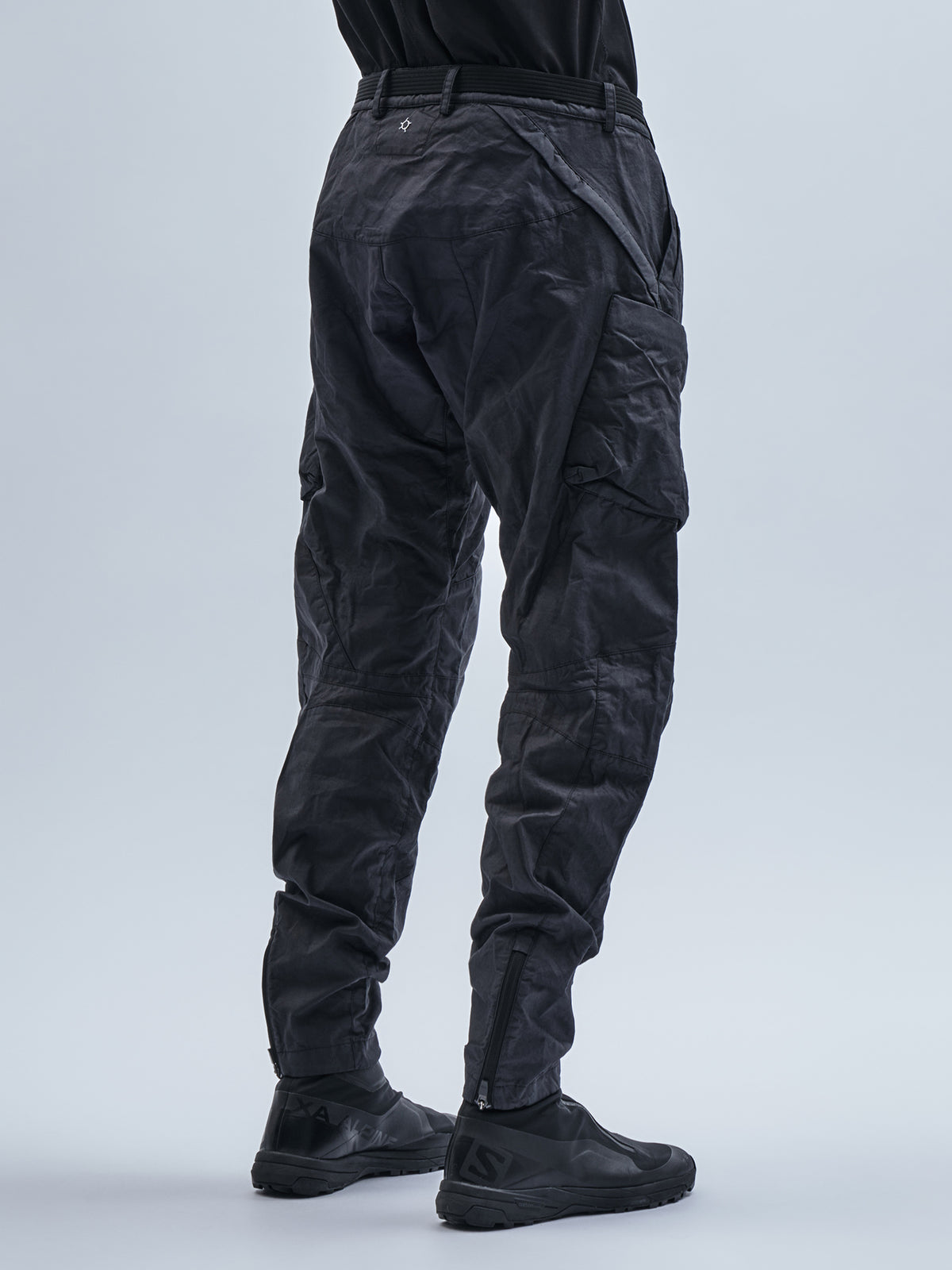 ameztu articulated cargo pants etaproof charcoal dye
