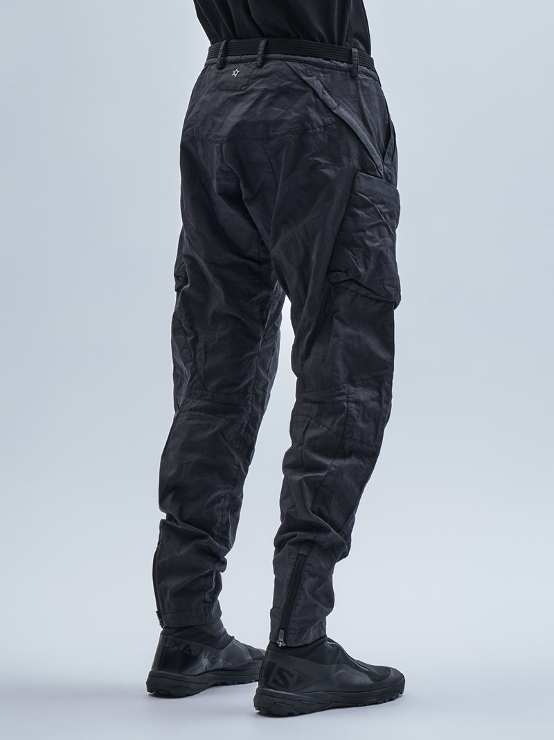 ameztu articulated cargo pants etaproof charcoal dye