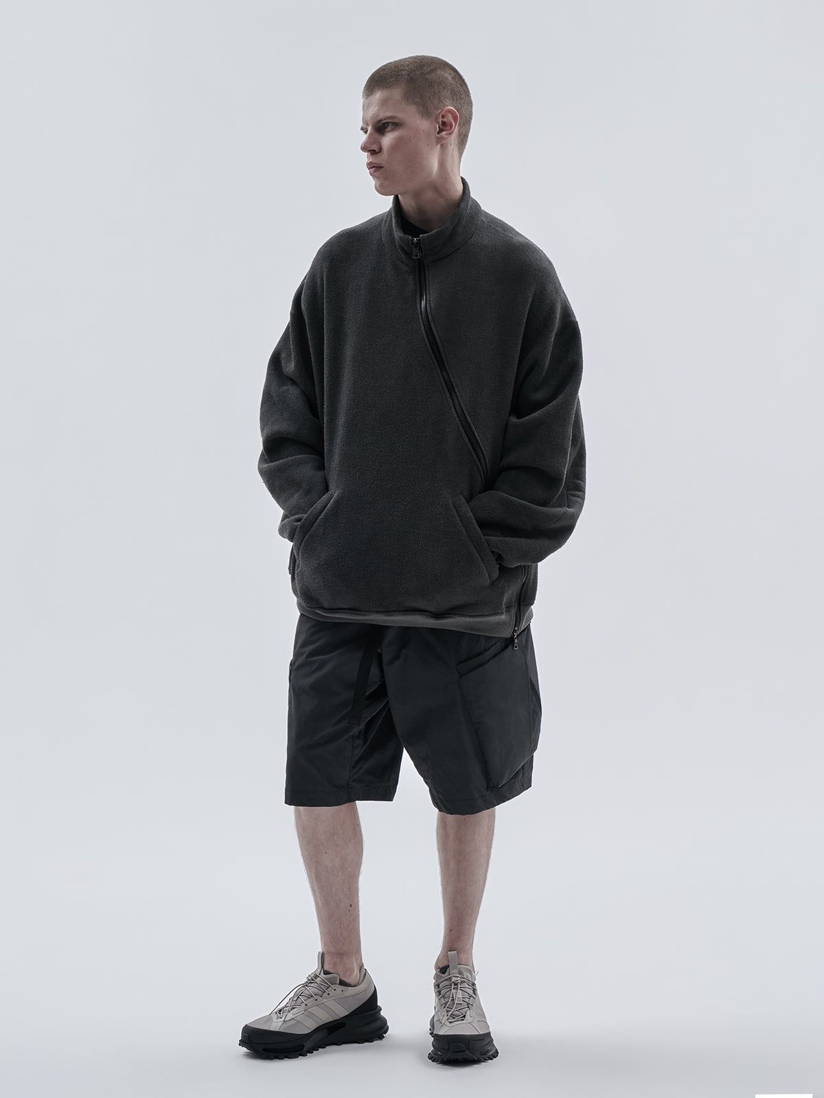 goratz shorts cold dyed grey