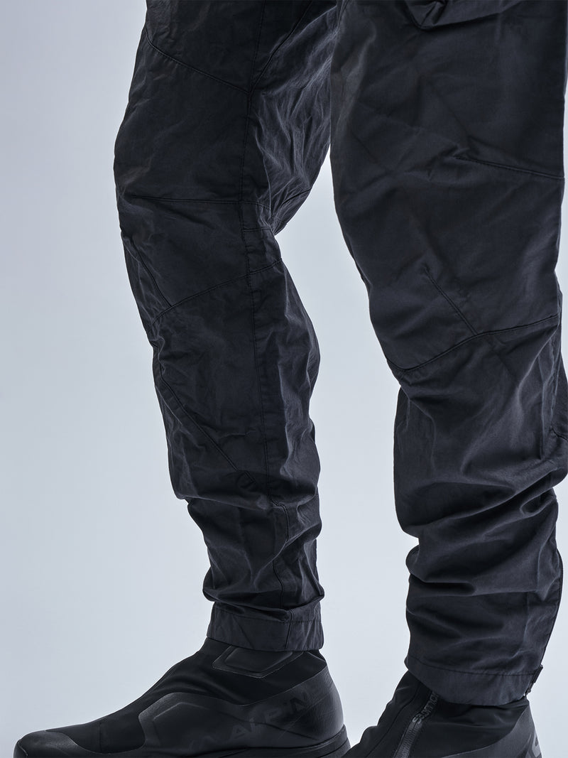 ameztu articulated cargo pants etaproof charcoal dye