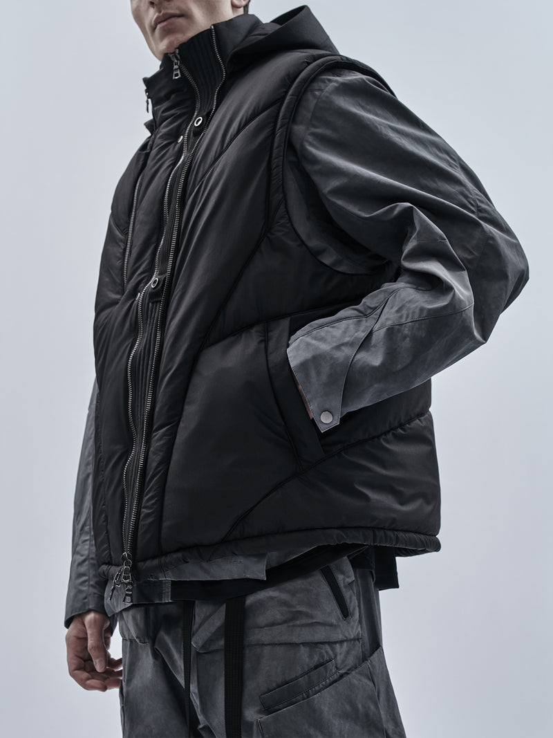 otzan padded vest black