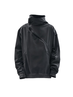 gurutze zipped hoodie schoeller dryskin iron grey