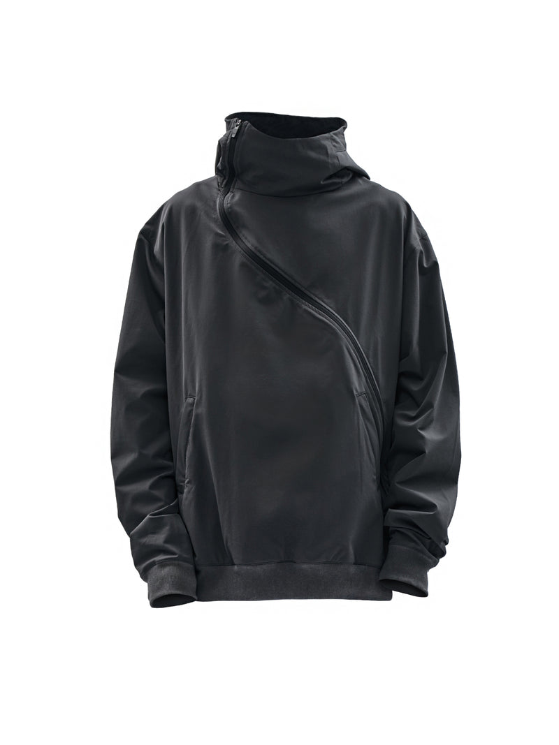 gurutze zipped hoodie schoeller dryskin iron grey
