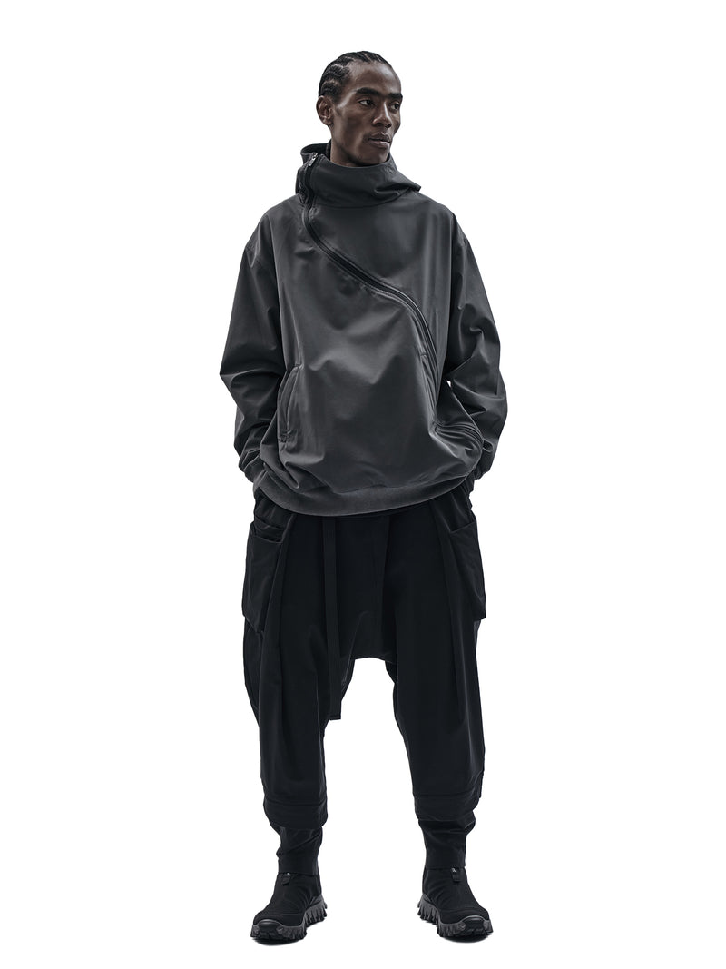 gurutze zipped hoodie schoeller dryskin iron grey