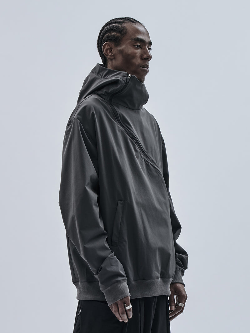 gurutze zipped hoodie schoeller dryskin iron grey
