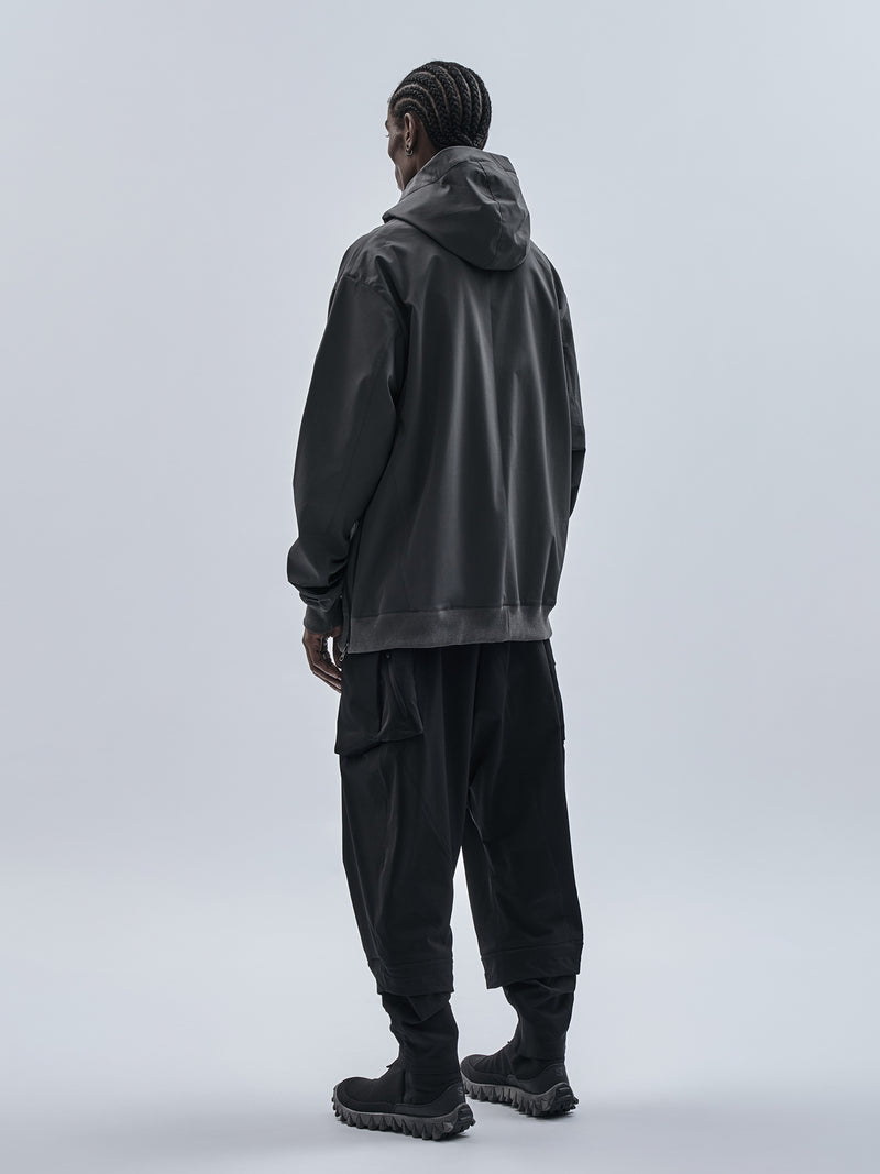 gurutze zipped hoodie schoeller dryskin iron grey
