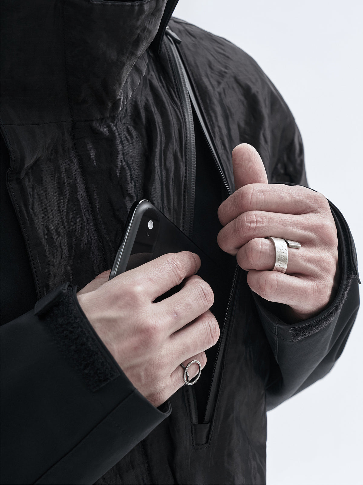 uhain jacket schoeller metal / allweather black