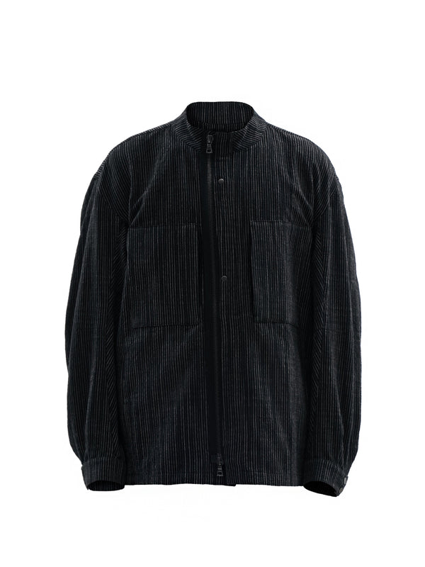 zuri jacket chalk stripe nightfall