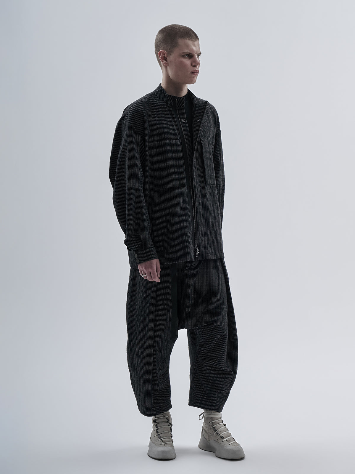 zuri jacket chalk stripe nightfall