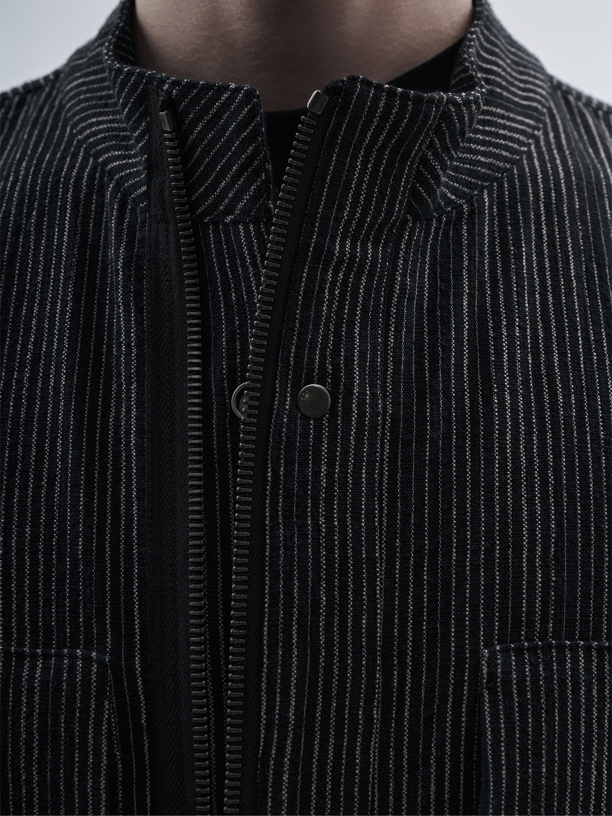 zuri jacket chalk stripe nightfall