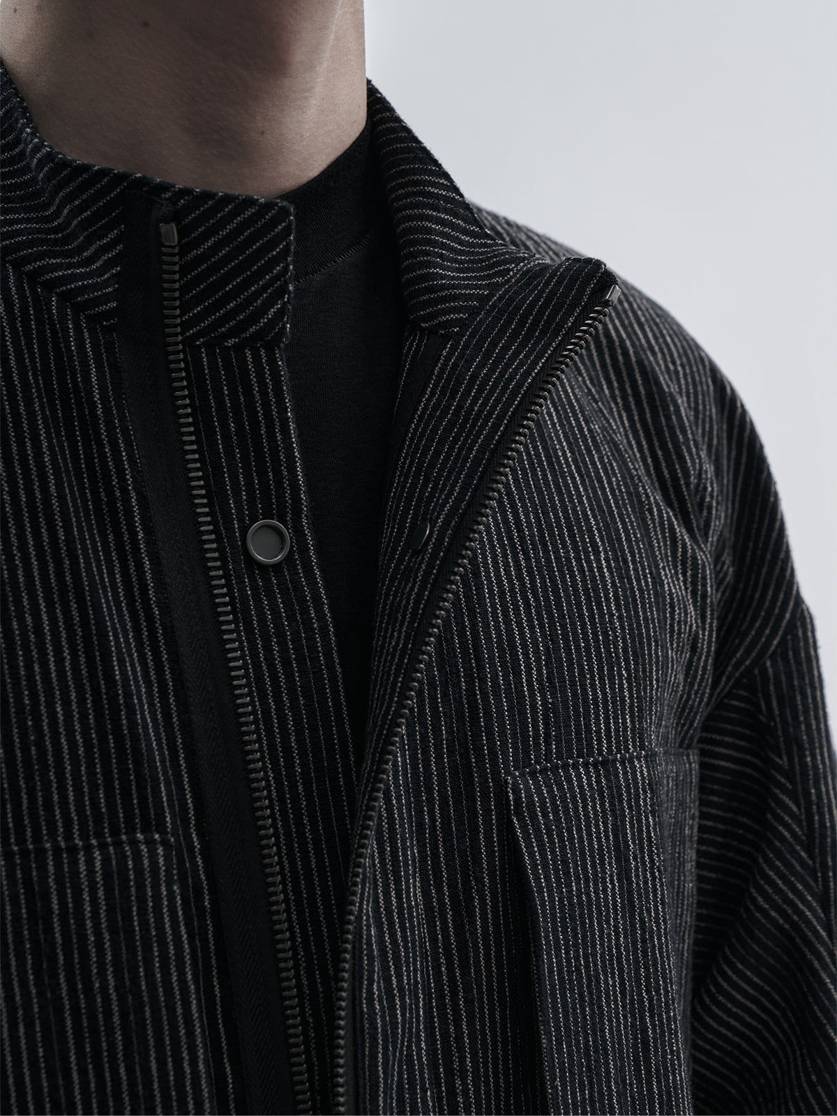 zuri jacket chalk stripe nightfall