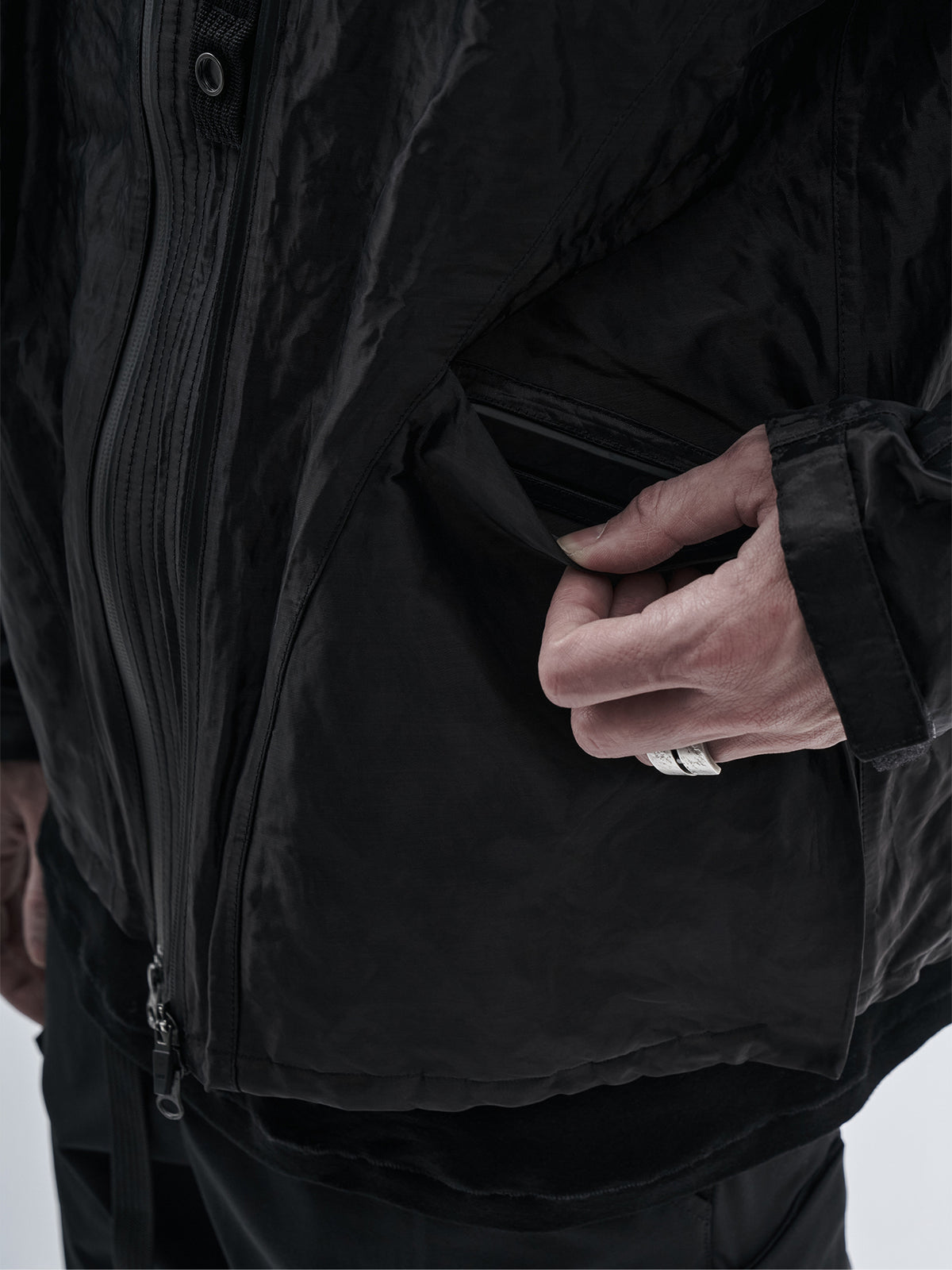 erantzun jacket schoeller metal black