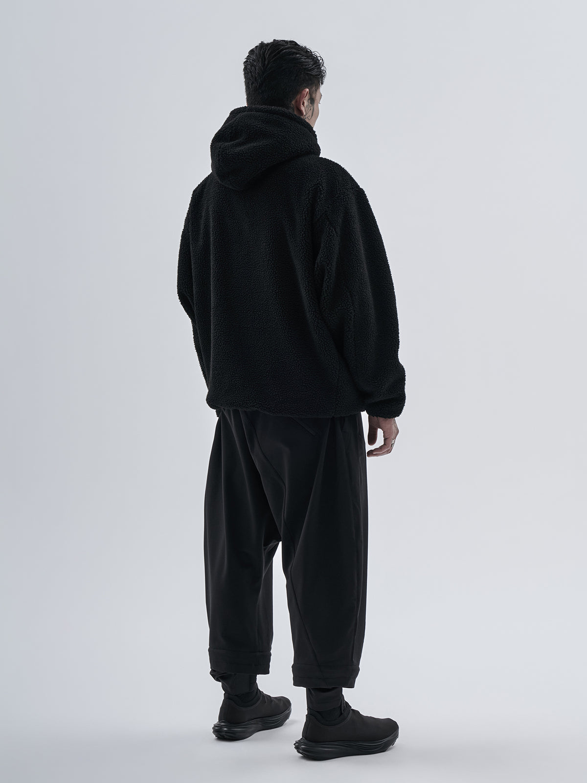 ordez hoodie merino wool sherpa black