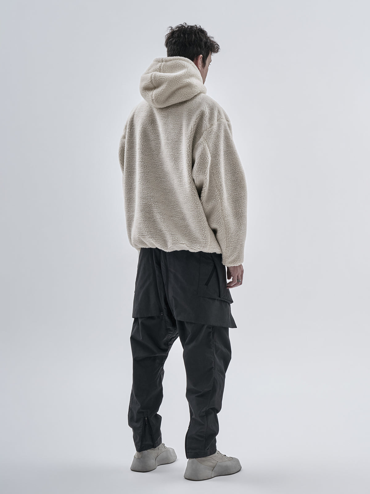 ordez hoodie merino wool sherpa off white