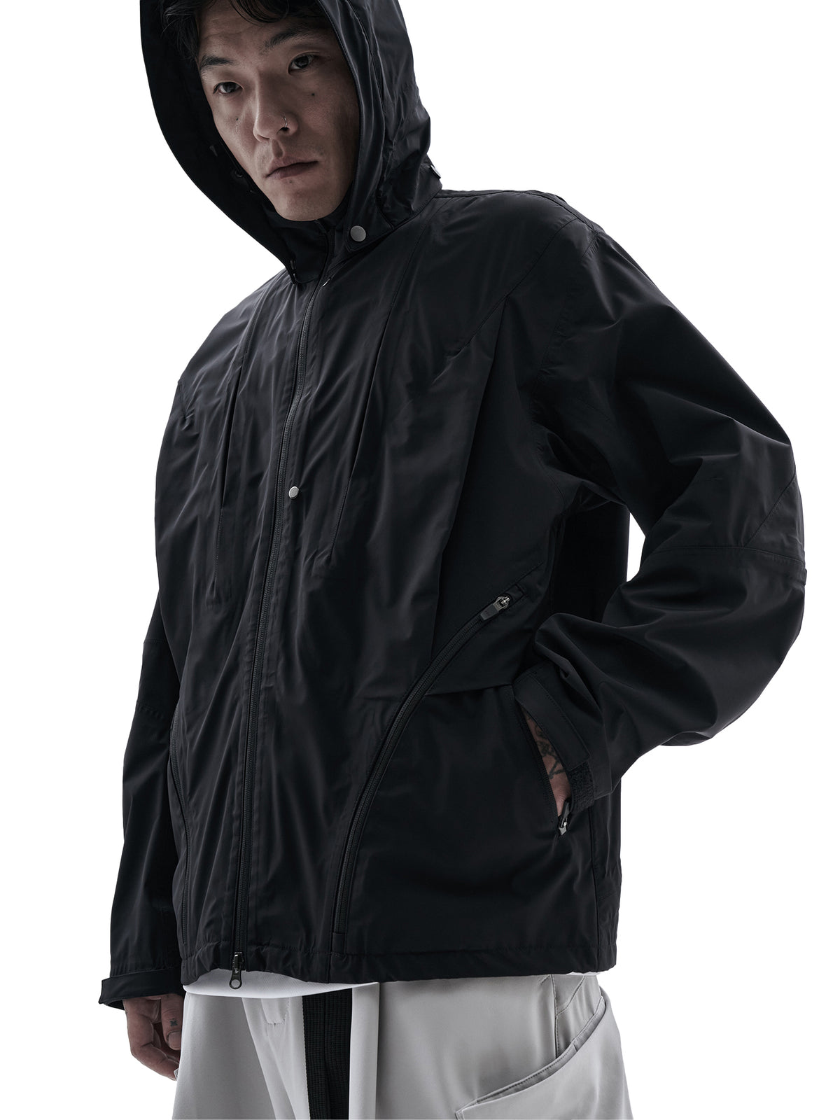 orain jacket schoeller allweather black / silver