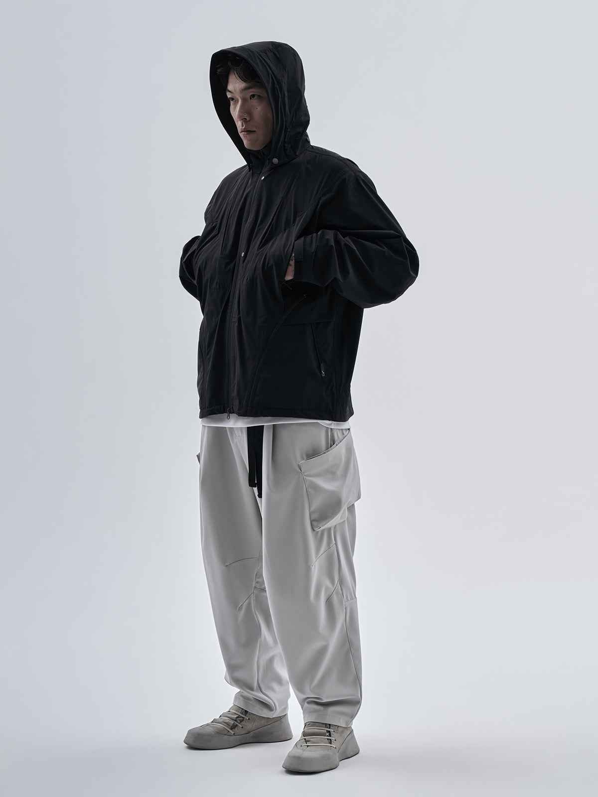 orain jacket schoeller allweather black / silver