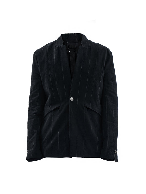 areso blazer chalk stripe nightfall