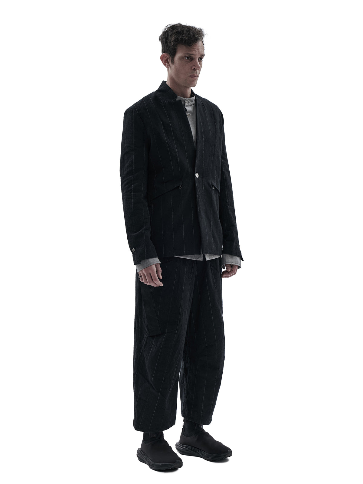 areso blazer chalk stripe nightfall