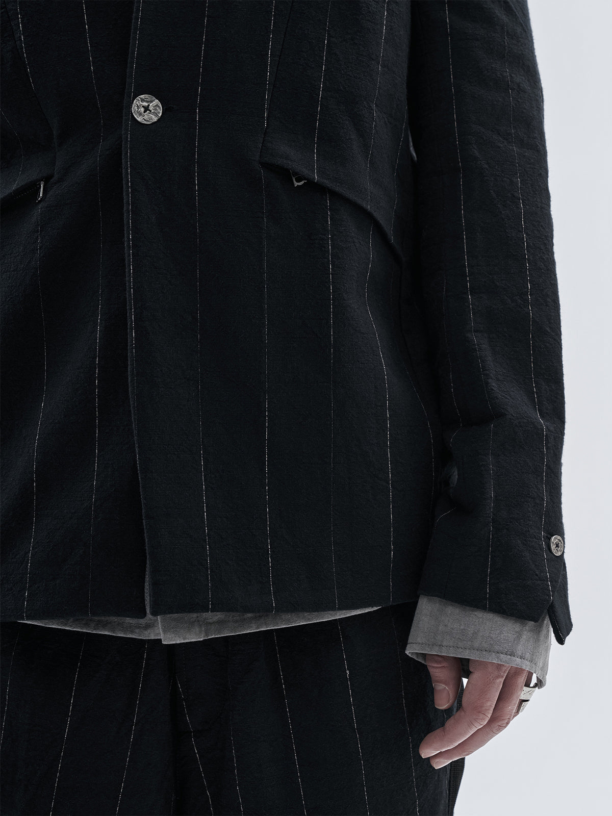 areso blazer chalk stripe nightfall