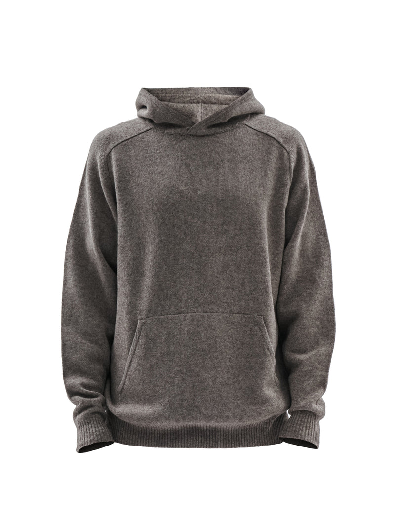 beira yak wool hoodie sand