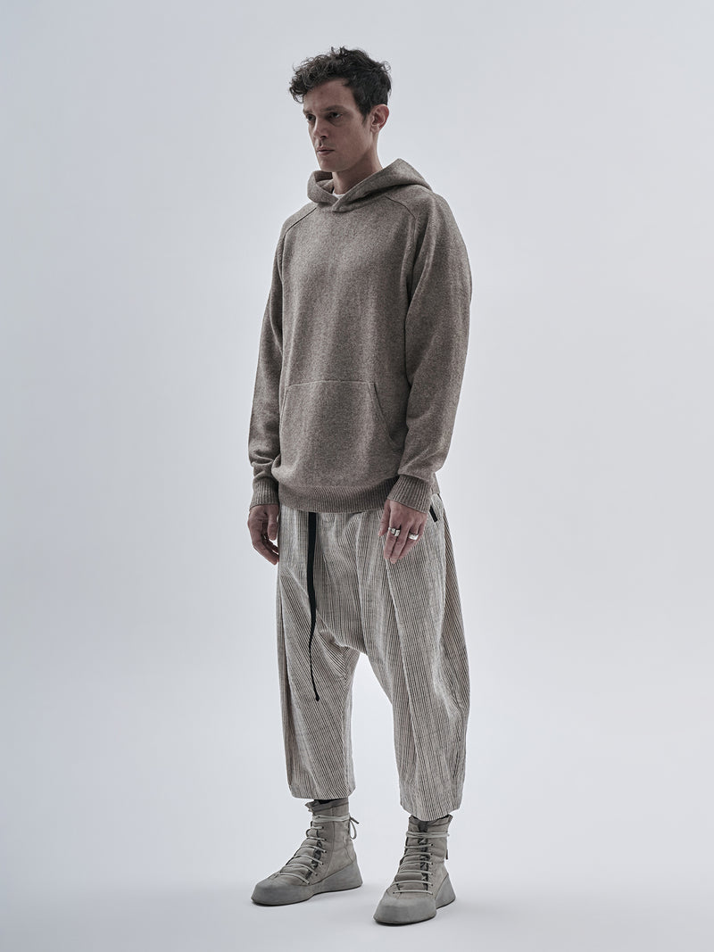 beira yak wool hoodie sand