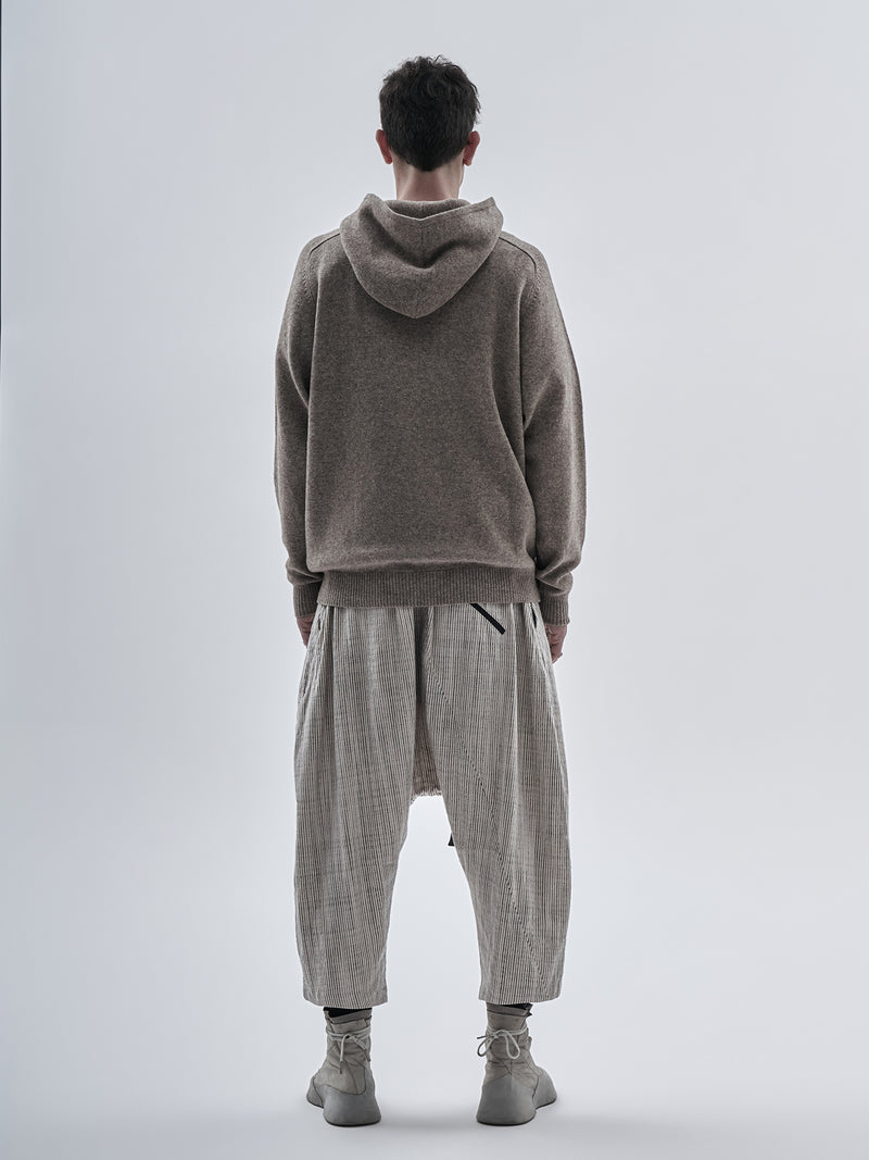 beira yak wool hoodie sand
