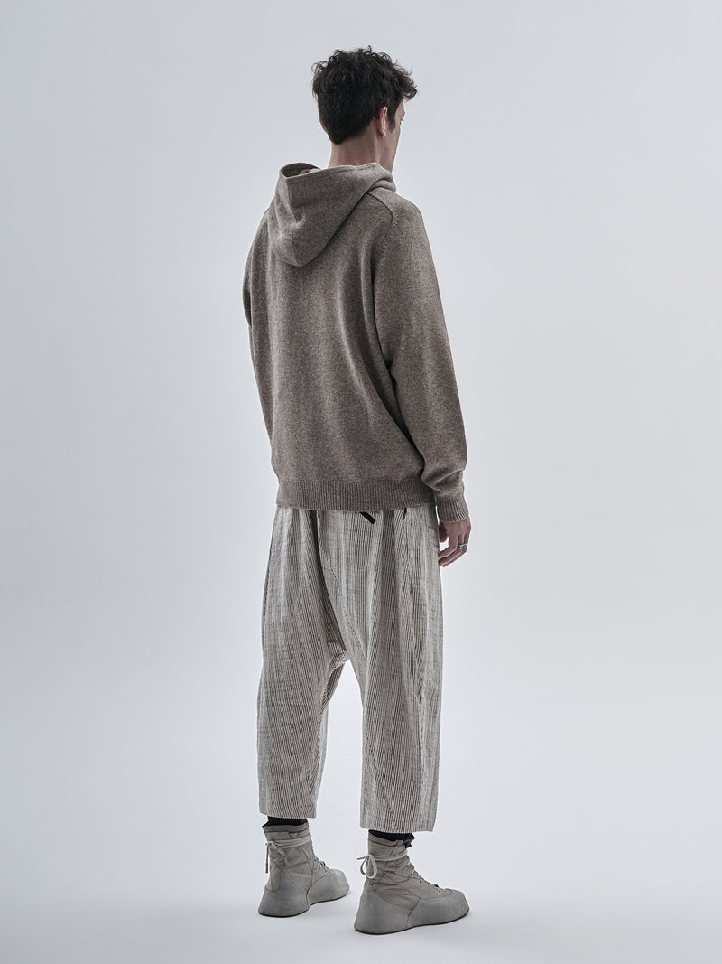 beira yak wool hoodie sand