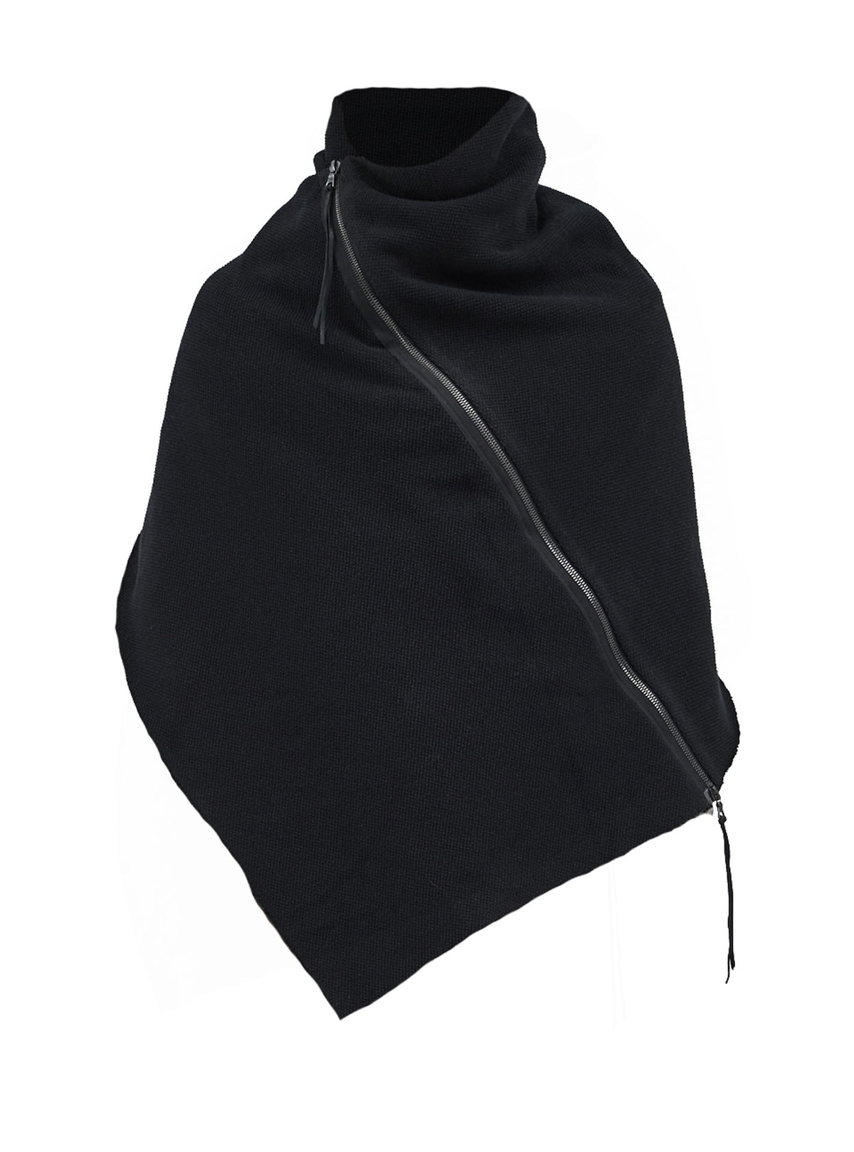 alza textured cotton poncho black