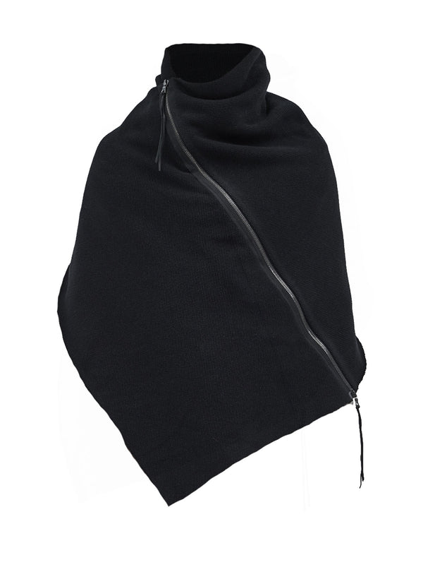 alza textured cotton poncho black