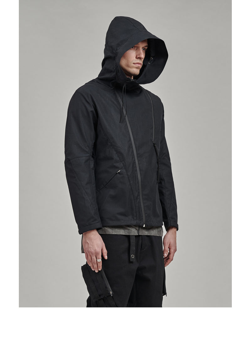 leioa asymmetrical jacket black