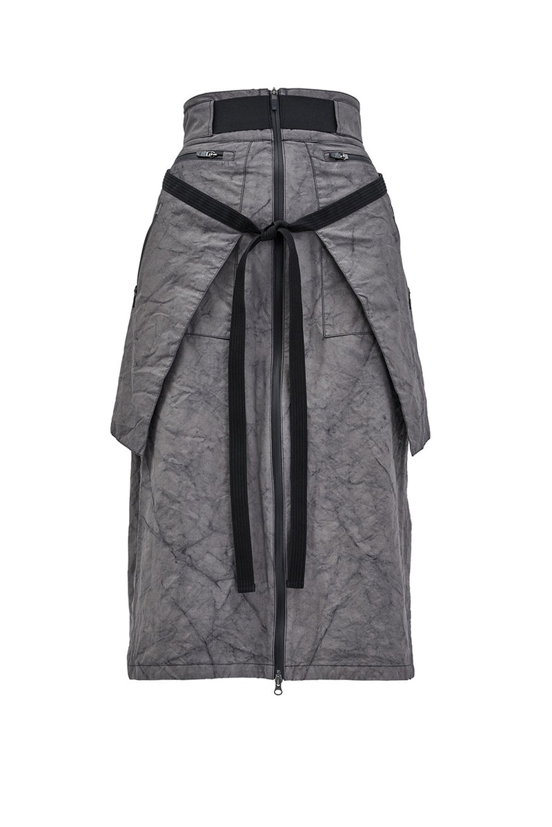 zuhaitz long cargo skirt etaproof ash dye